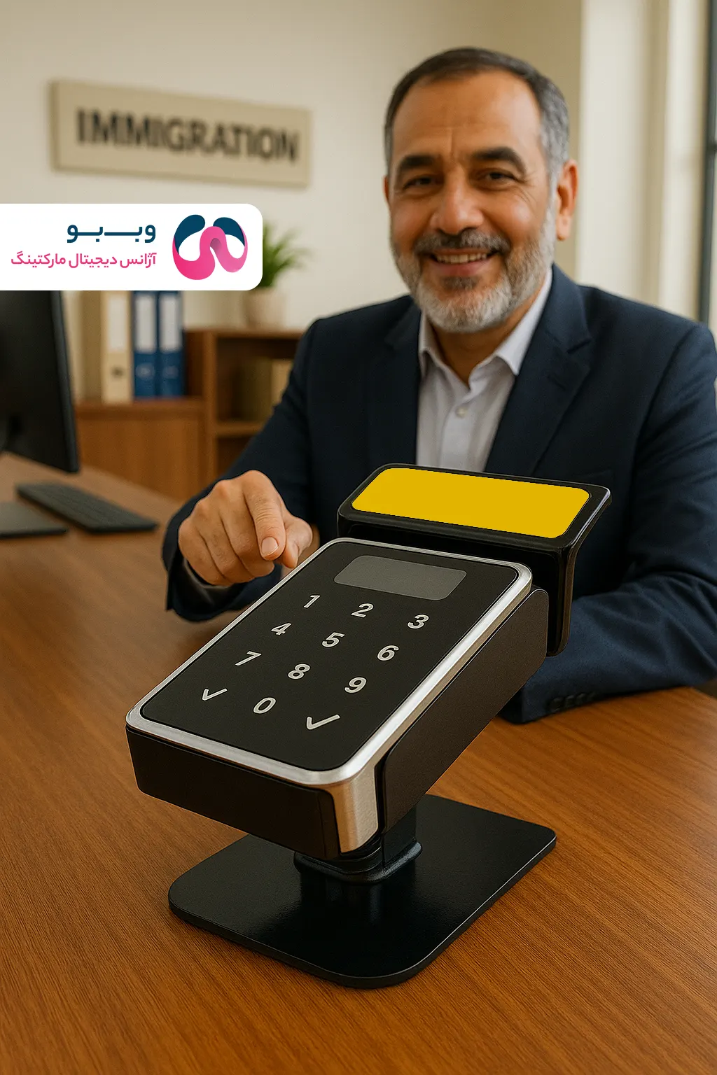 دستگاه ثبت شماره موبایل برای دفتر مهاجرتی